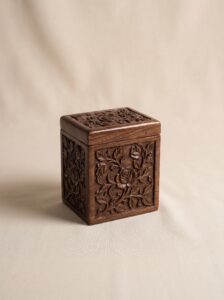 Carved Wooden Jewelry Box