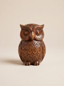 Wooden Owl Showpiece